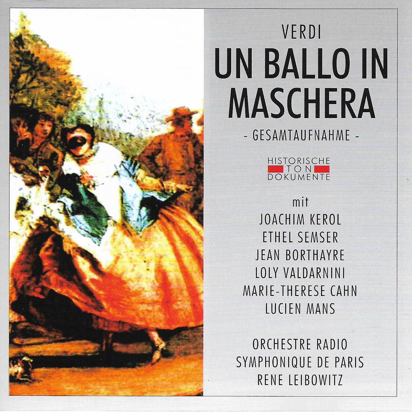 Verdi  / Choeurs Philharmonique De Paris • Un Ballo In Maschera