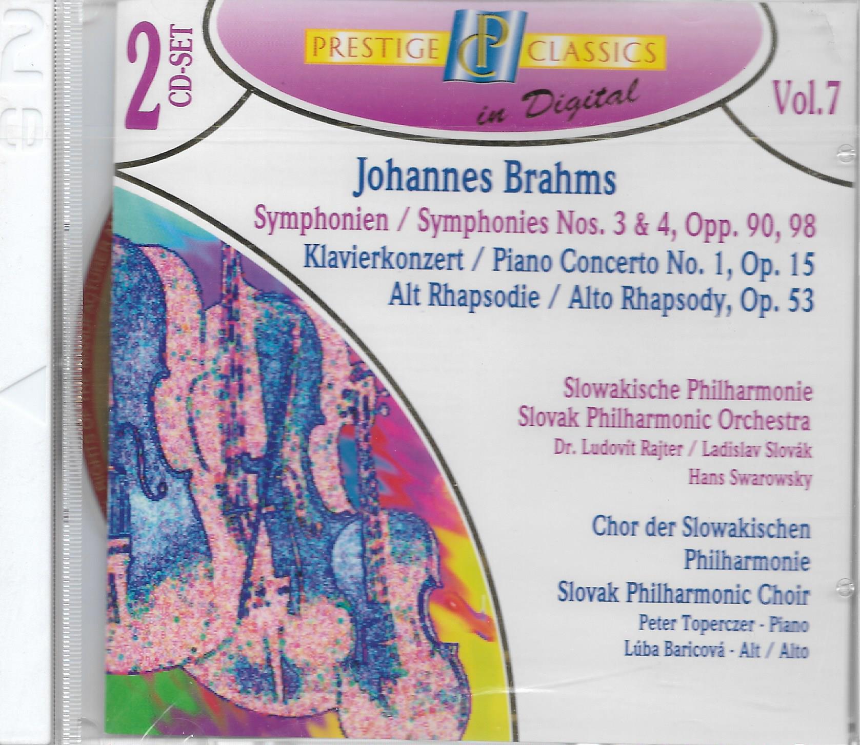 Brahms • Symphonies Nos. 3 & 4 / Piano Concerto No. 1 / Alto Rhapsody