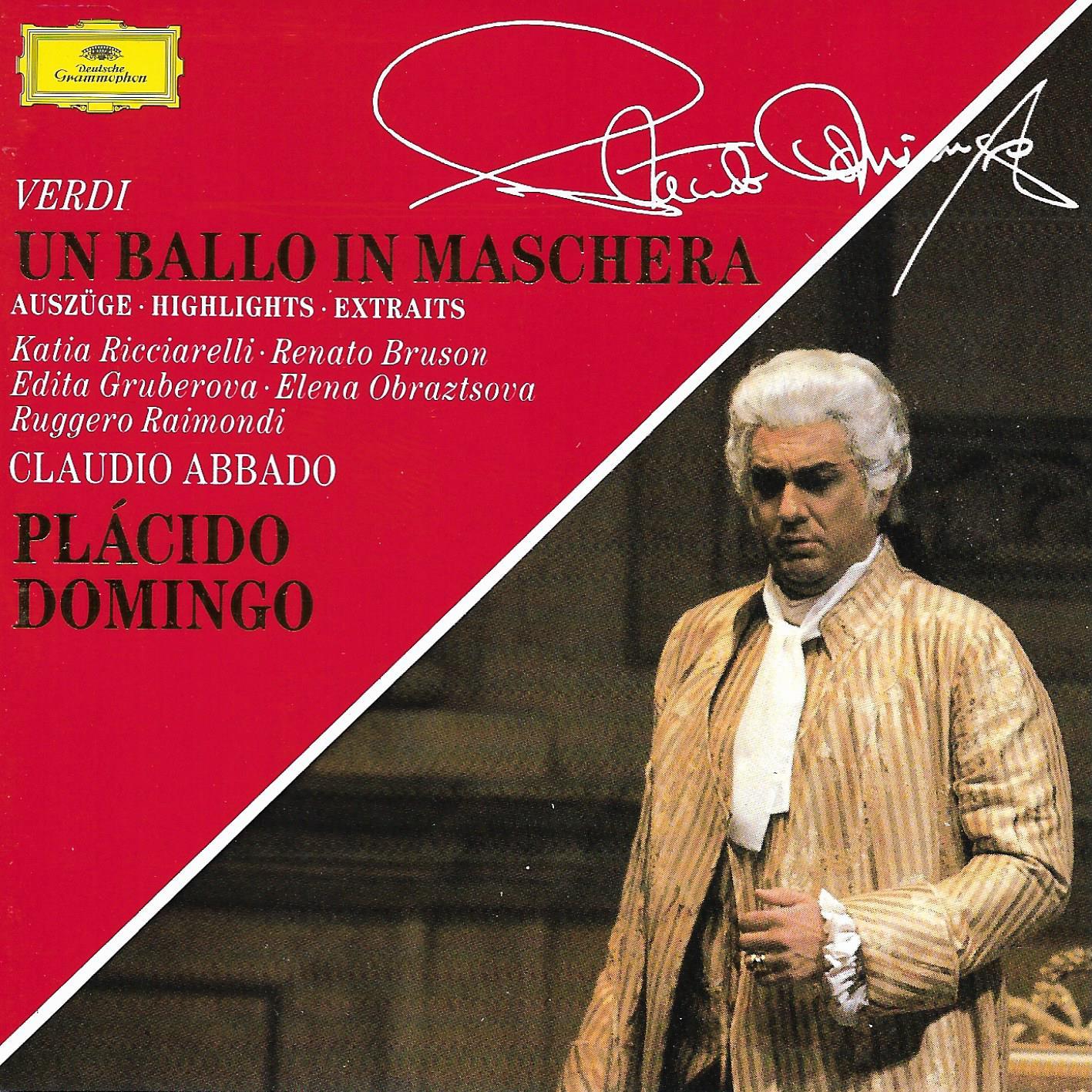 Plácido Domingo / Verdi • Un Ballo In Maschera (Auszüge · Highlights · Extraits)