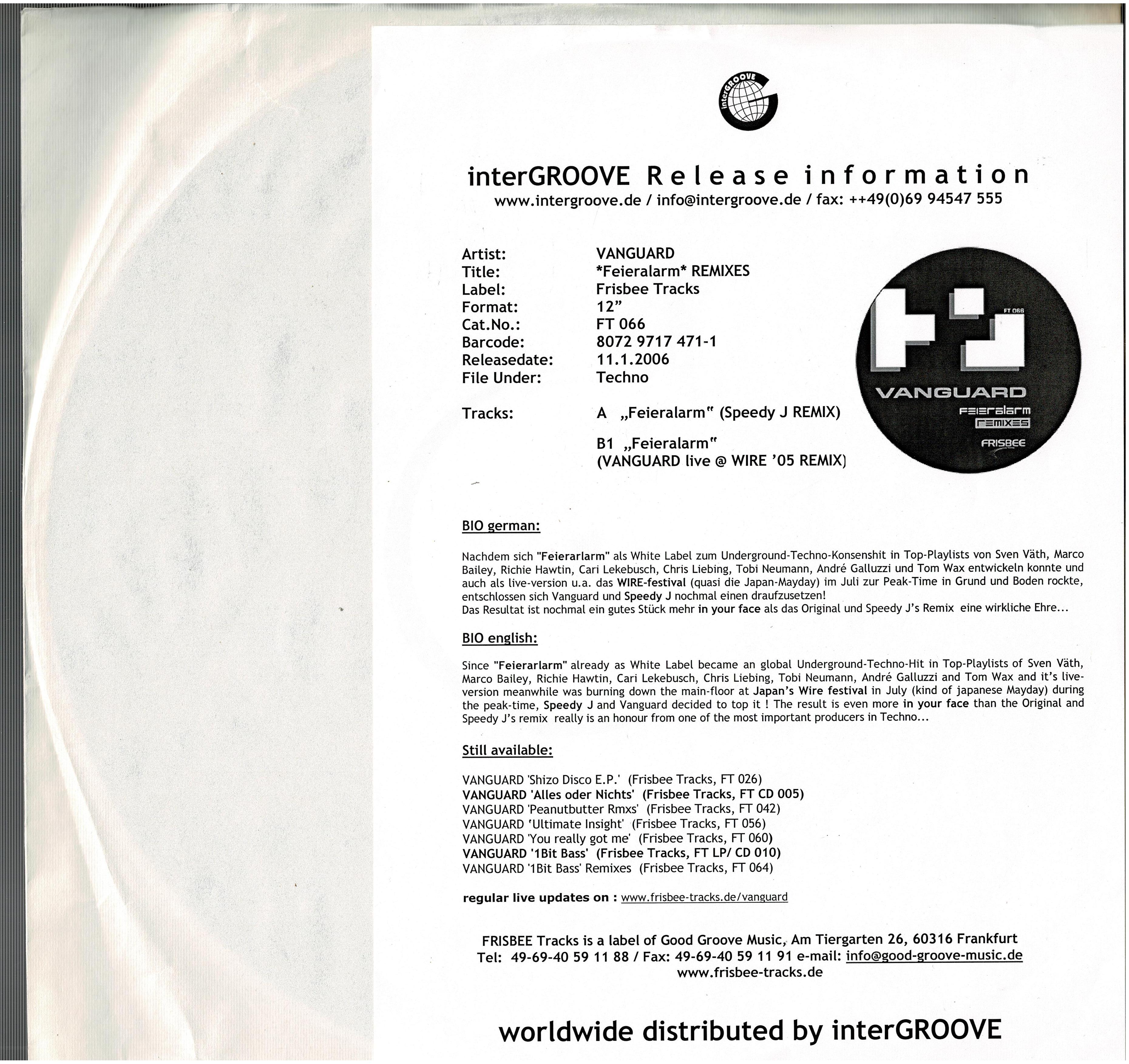 Vanguard • Feieralarm Remixes