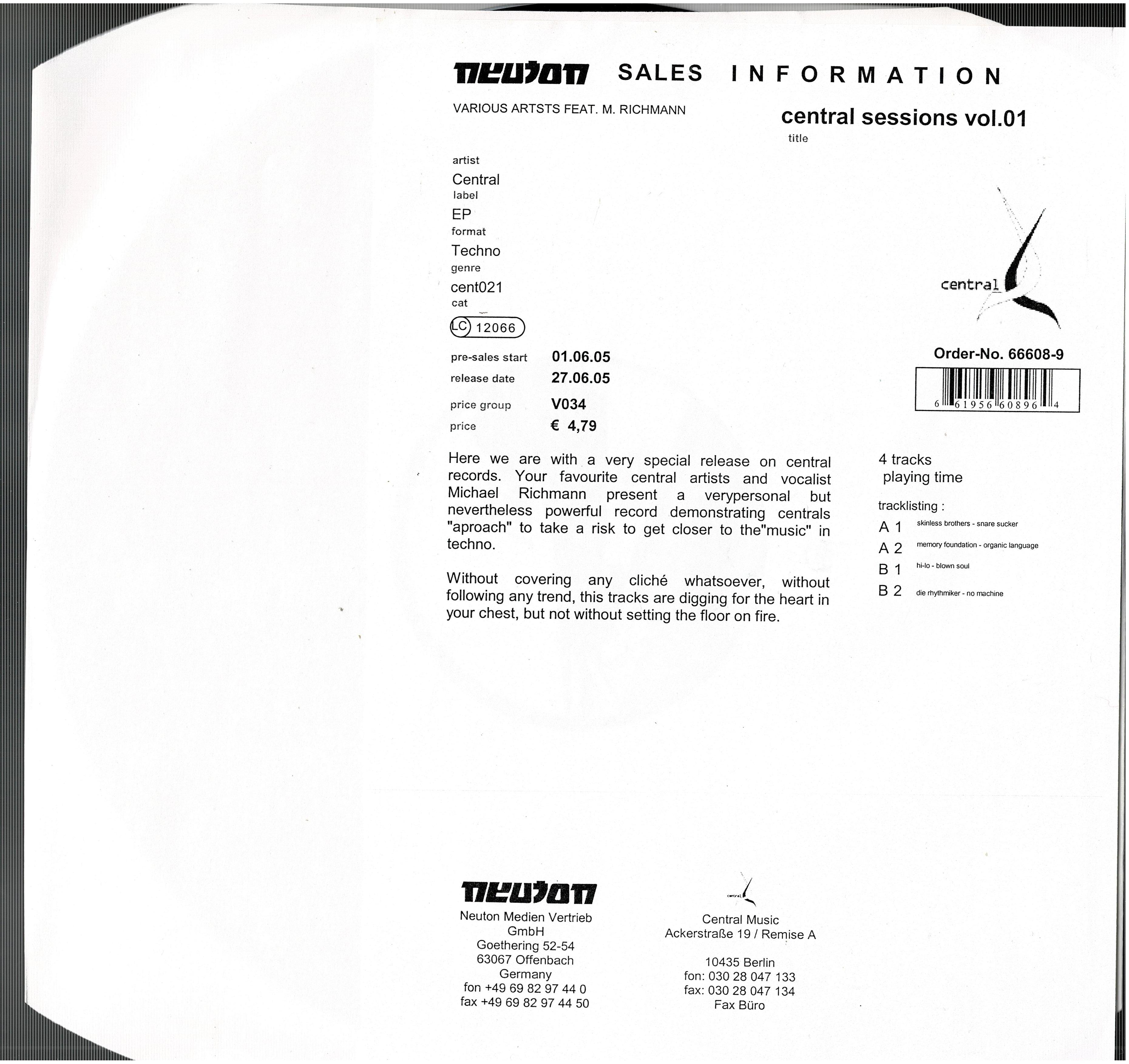 Various • Central Sessions Vol.1