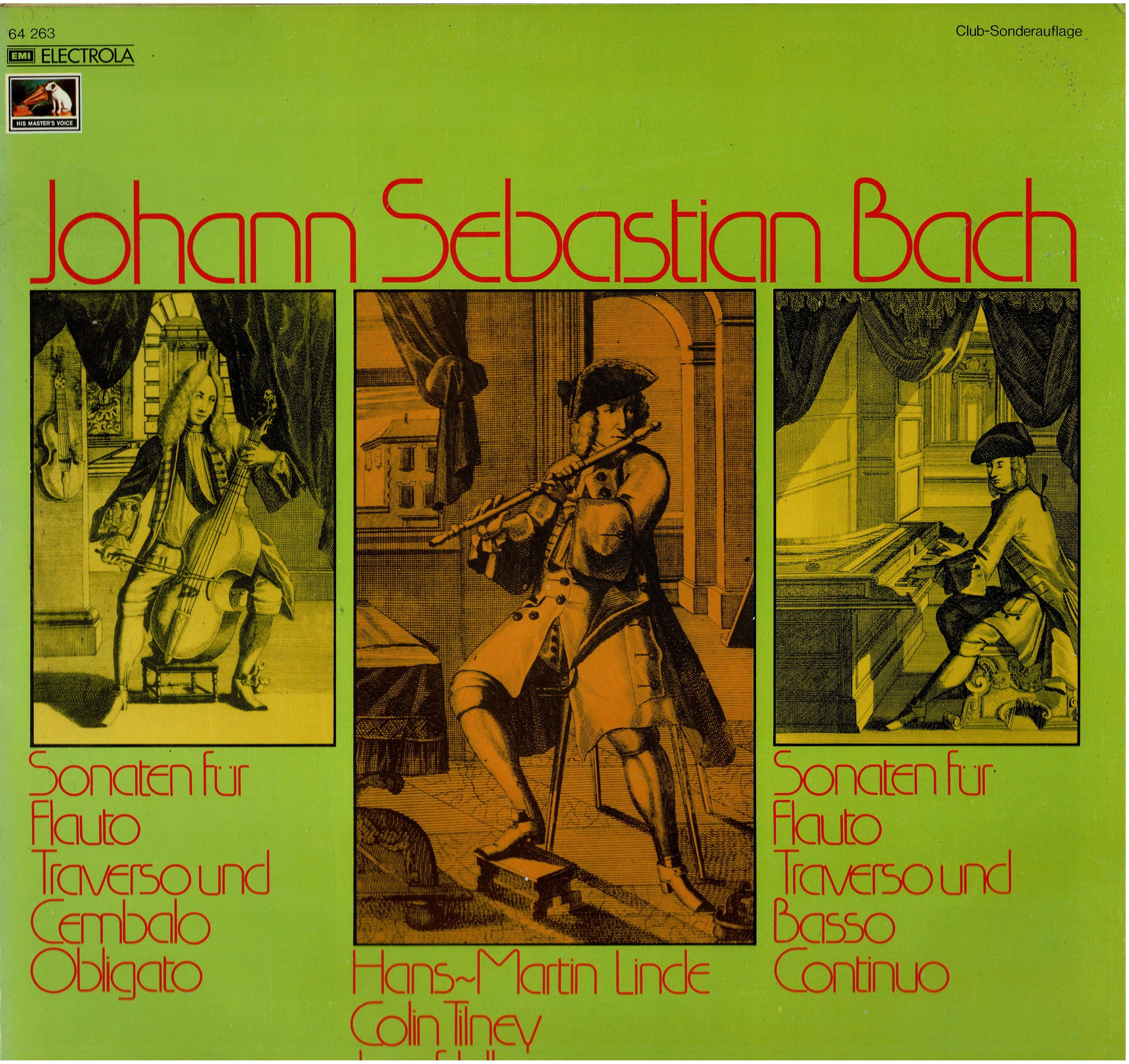 Johann Sebastian Bach - Hans-Martin Linde / Colin Tilney / Josef Ulsamer • Sonaten Für Flauto Traverso Und Cembalo Obligato - Sonaten Für Flauto Traverso Und Basso Continuo