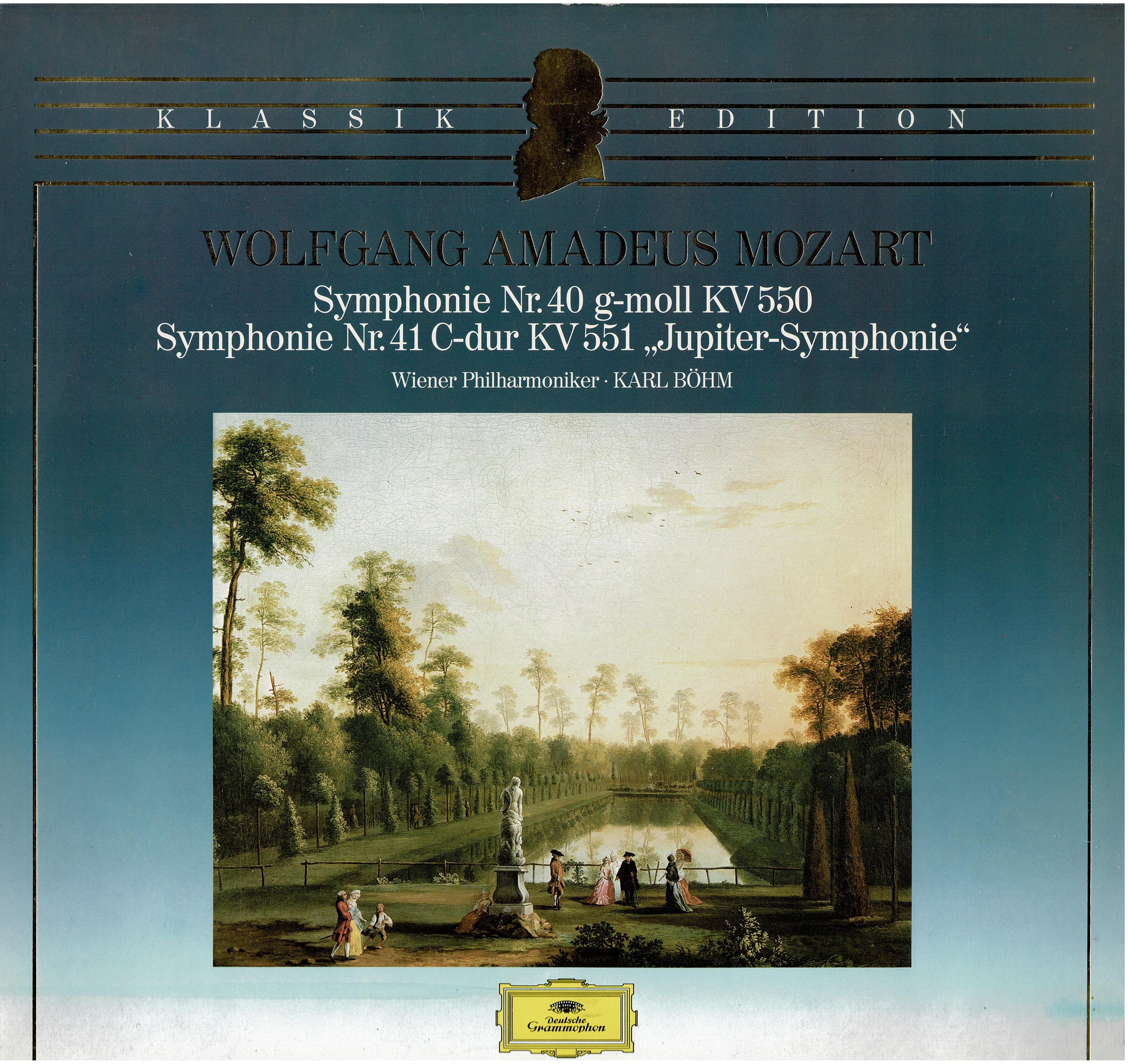 Wolfgang Amadeus Mozart / Wiener Philharmoniker /  Karl Böhm • Symphonie Nr. 40 G-moll KV 550, Symphonie Nr. 41 C-Dur KV 551 Jupiter-Symphonie