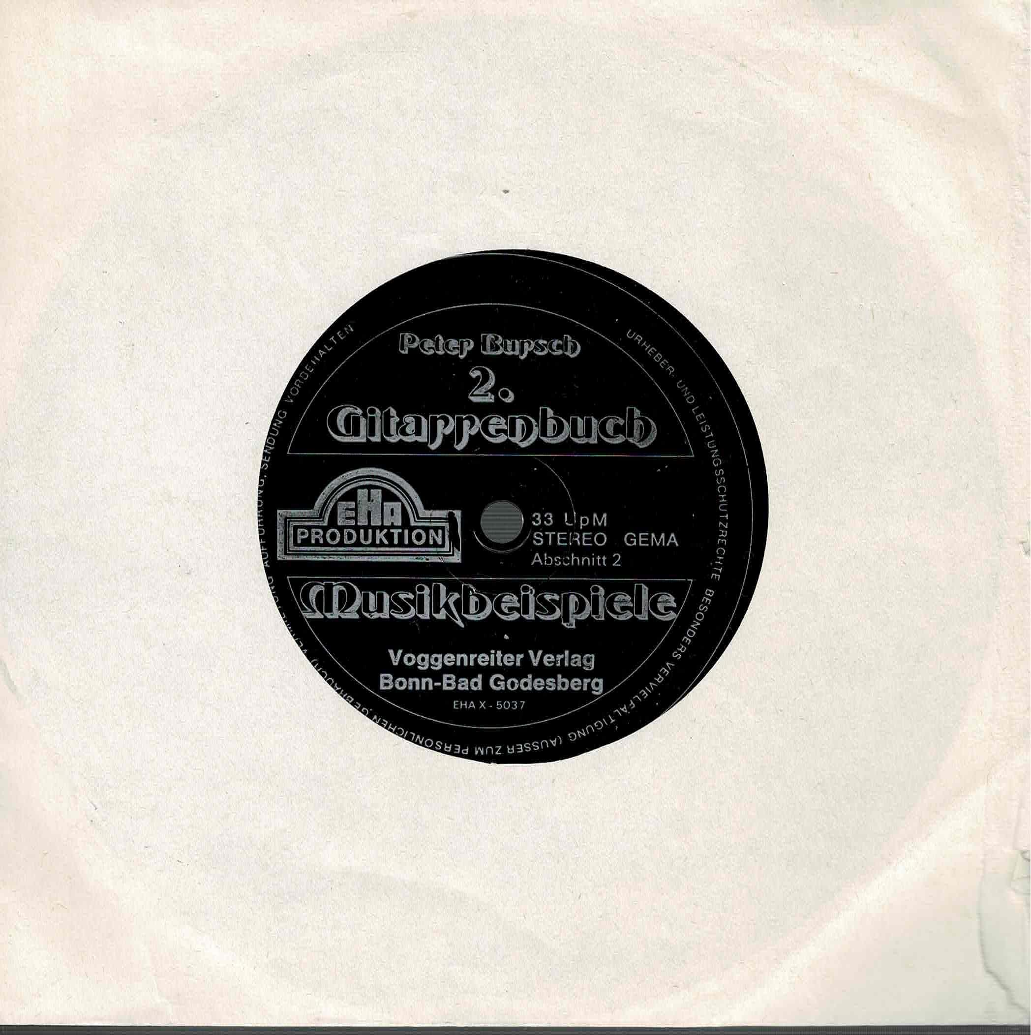 Peter Bursch • Peter Bursch's Gitarrenbuch Musikbeispiele (Nr. 2) Flexi-Disc