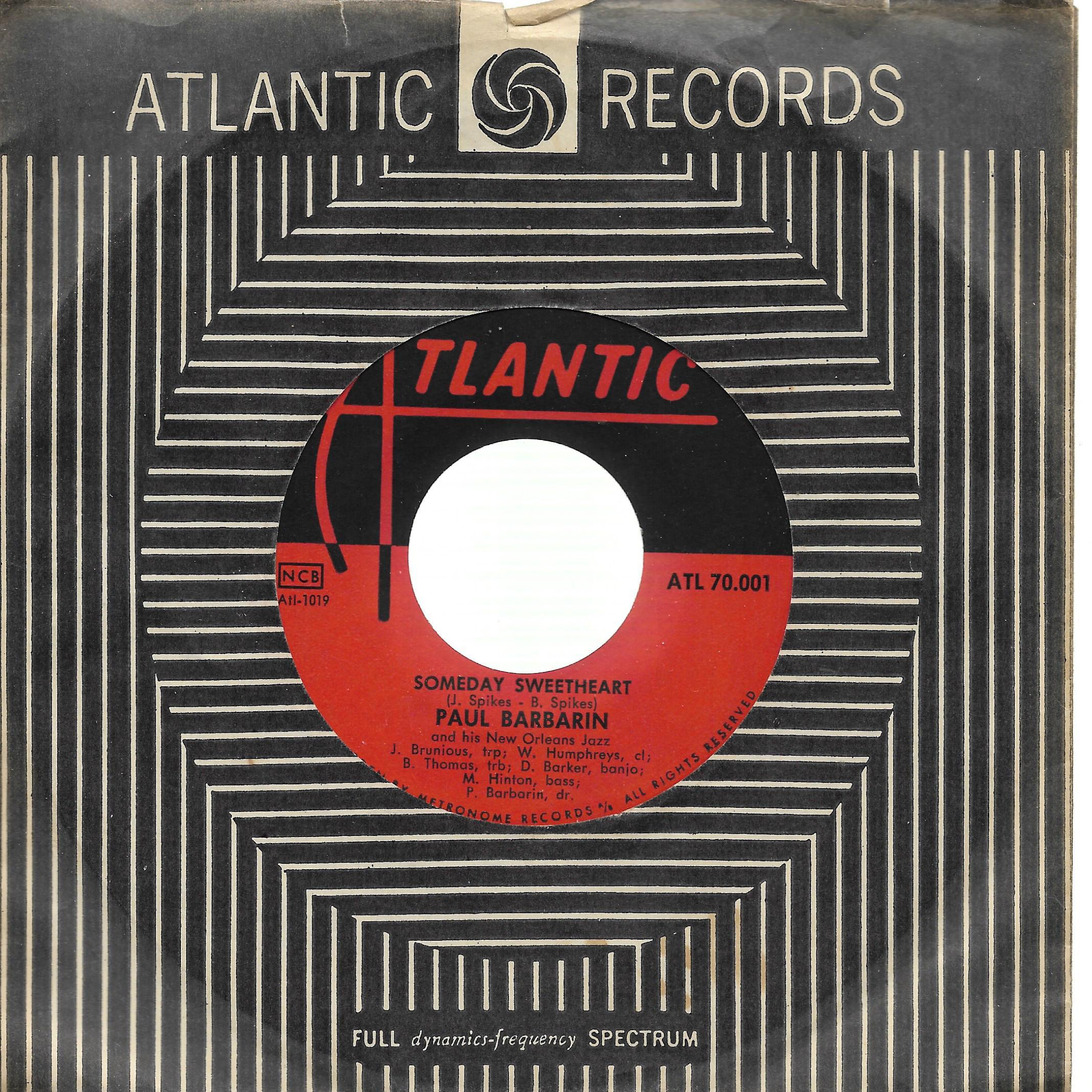 Paul Barbarin And His Jazz Band • Someday Sweetheart / Walking Through The Streets