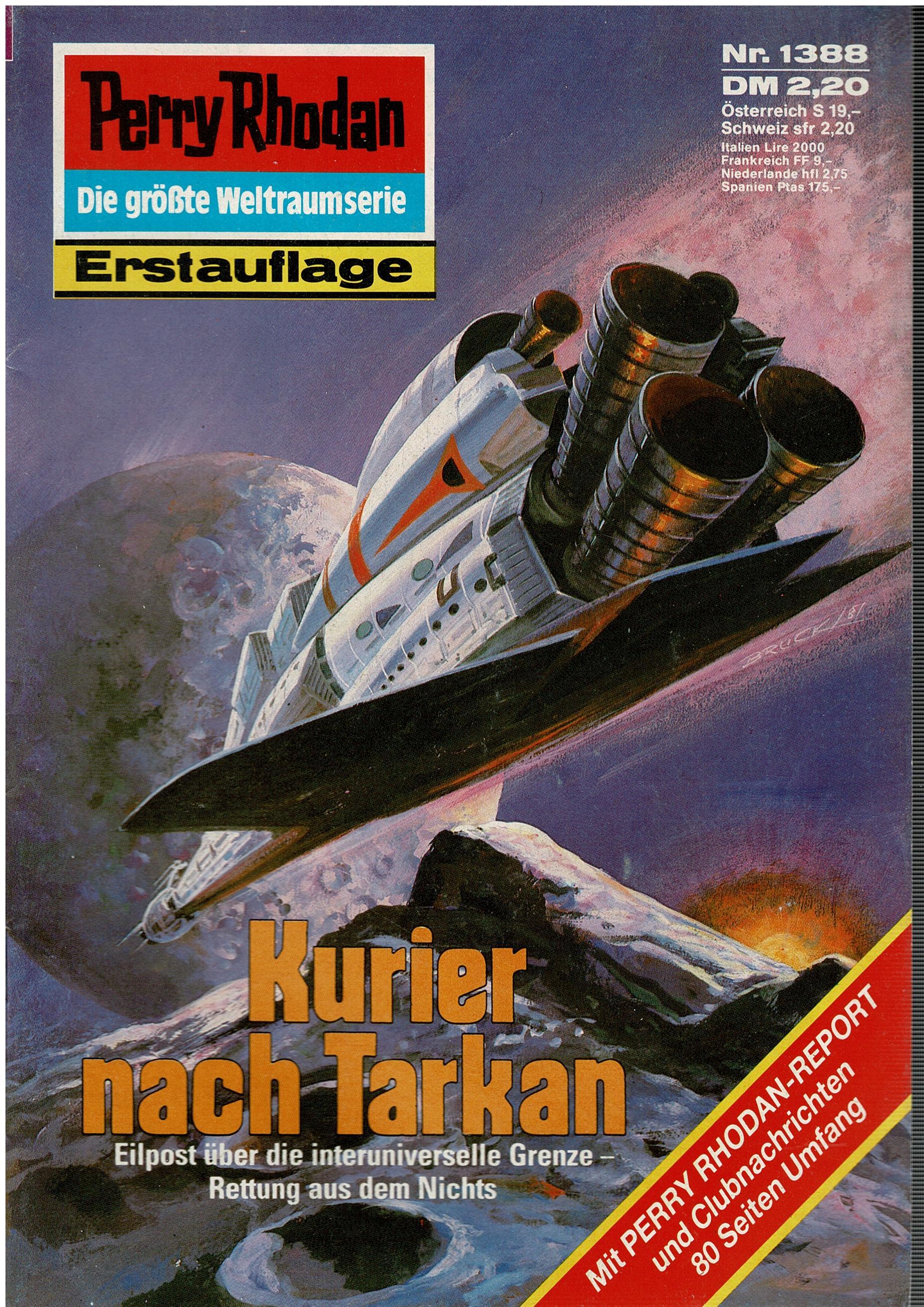 Kurt Mahr • Perry Rhodan Nr. 1388 - Kurier nach Tarkan - 1. Auflage