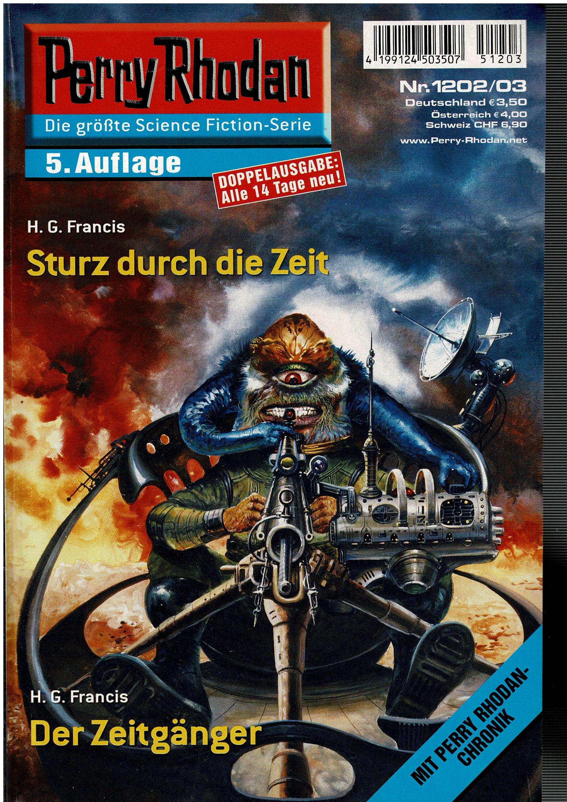 H. G. Francis • Perry Rhodan Doppelausgabe Nr. 1202/03 - Sturz durch die Zeit / Die Zeitgänger - 5. Auflage