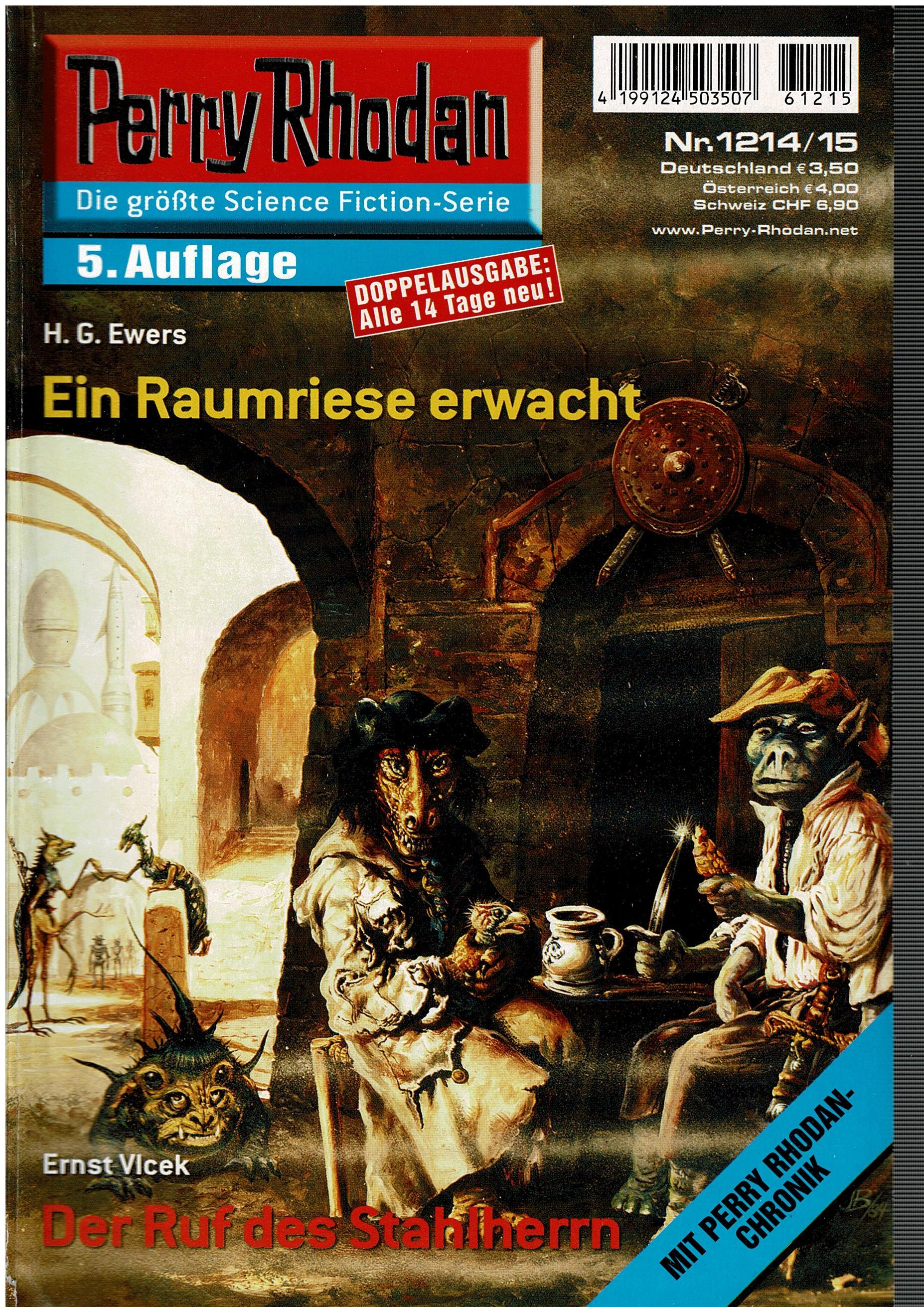 H.G. Ewers / Ernst Vlcek • Perry Rhodan Doppelausgabe Nr. 1214/15 - Ein Raumriese erwacht / Ruf des Stahlherrn - 5. Auflage
