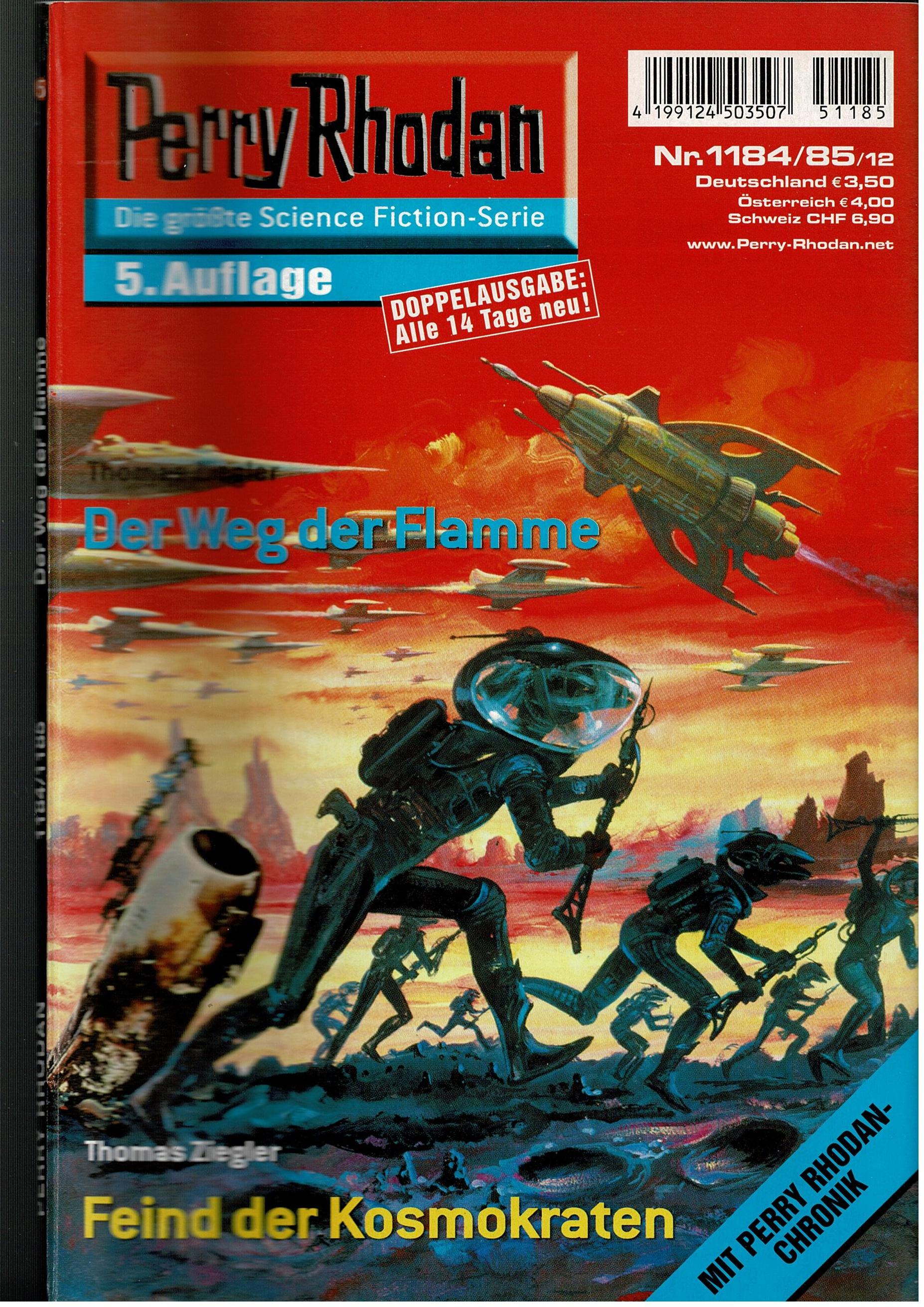 Thomas Ziegler • Perry Rhodan Doppelausgabe Nr. 1184/85 - Der Weg der Flamme / Feind der Kosmokraten - 5. Auflage