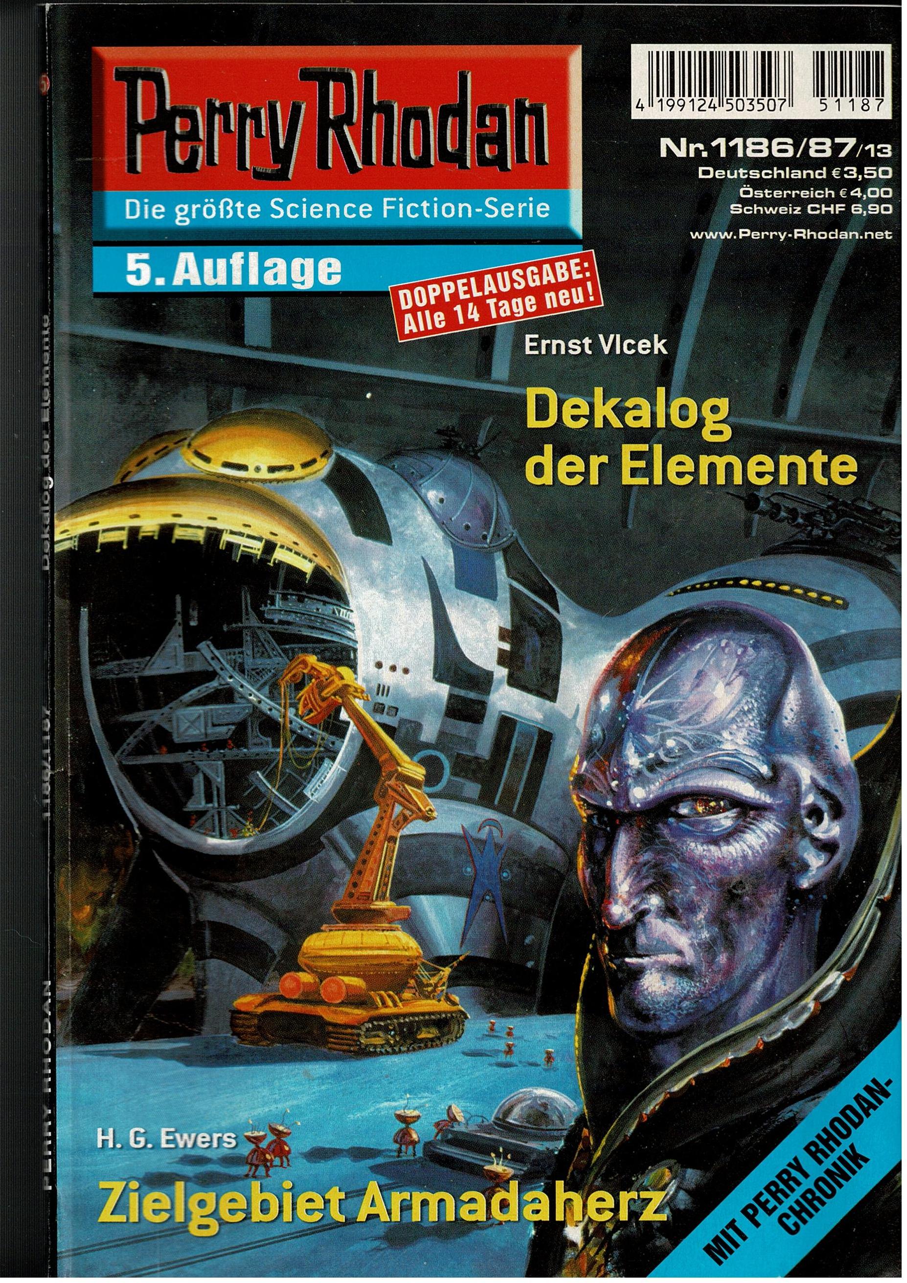 Ernst Vlcek / H.G. Ewers • Perry Rhodan Doppelausgabe Nr. 1186/87 - Dekalog der Elemente / Zielgebiet Armadaherz - 5. Auflage