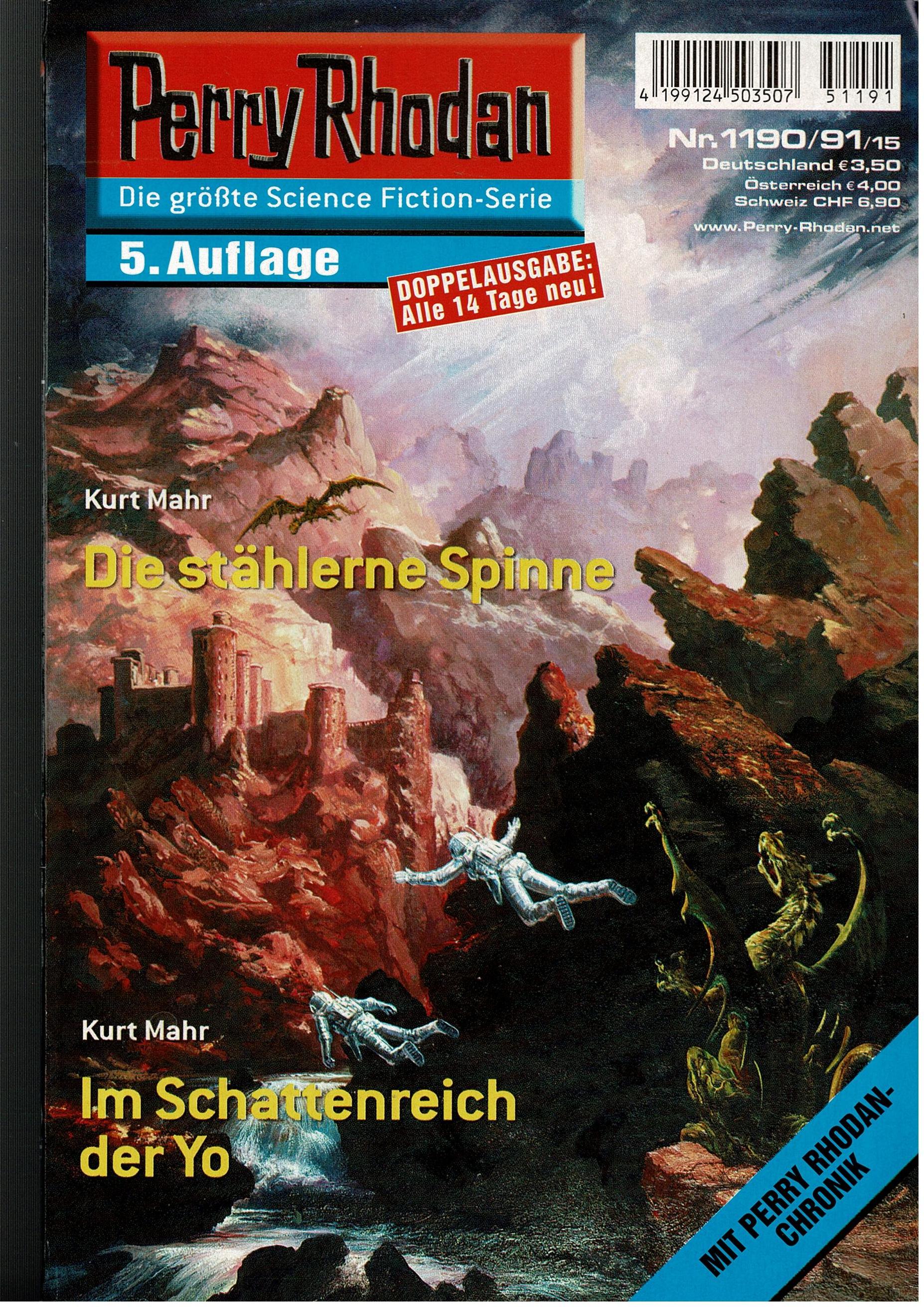 Kurt Mahr • Perry Rhodan Doppelausgabe Nr. 1190/91 - Die stählerne Spinne / Im Schattenreich der Yo - 5. Auflage