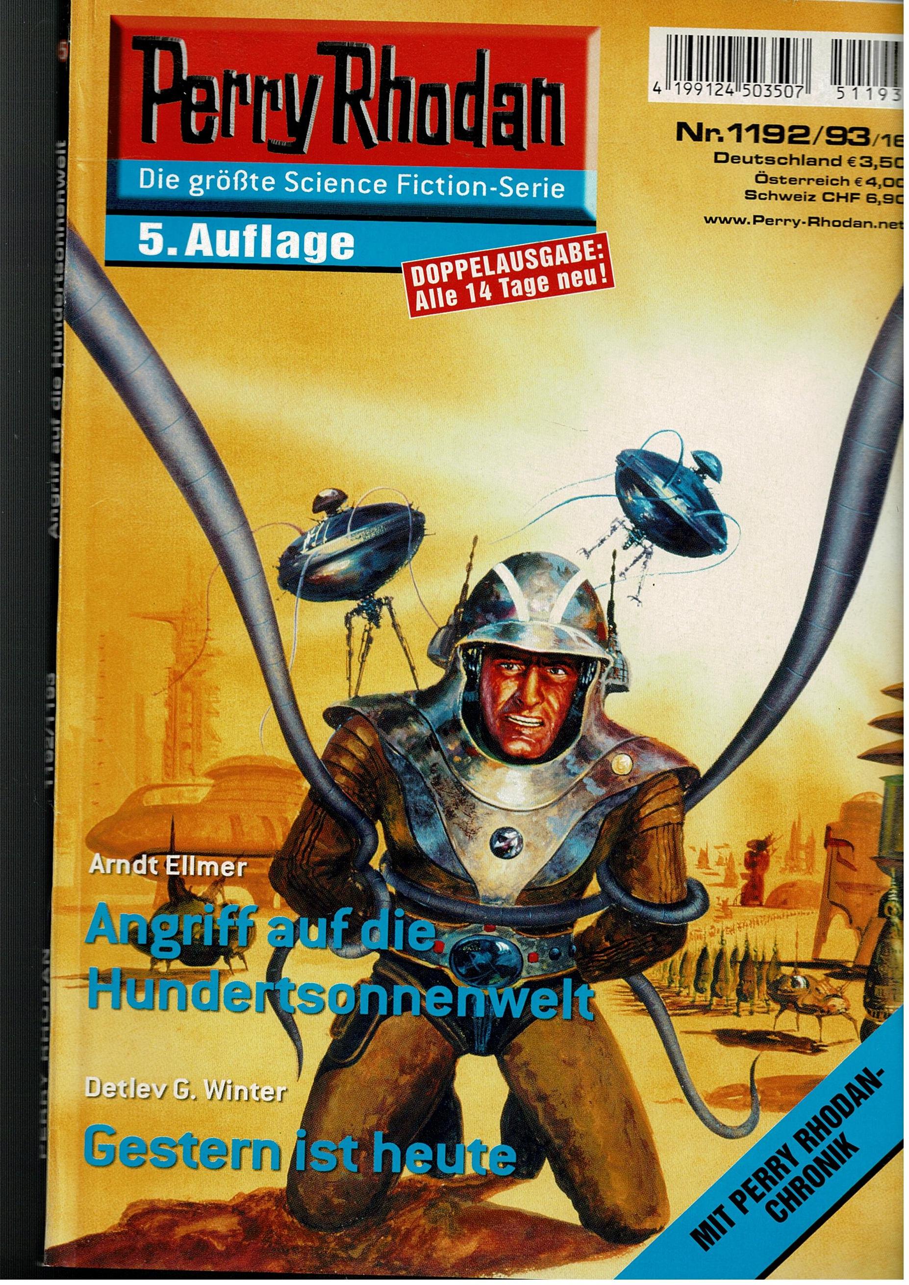 Arndt Ellmer / Detlev G. Winter • Perry Rhodan Doppelausgabe Nr. 1192/93 - Angriff auf die Hundertsonnenwelt / Gestern ist heute - 5. Auflage