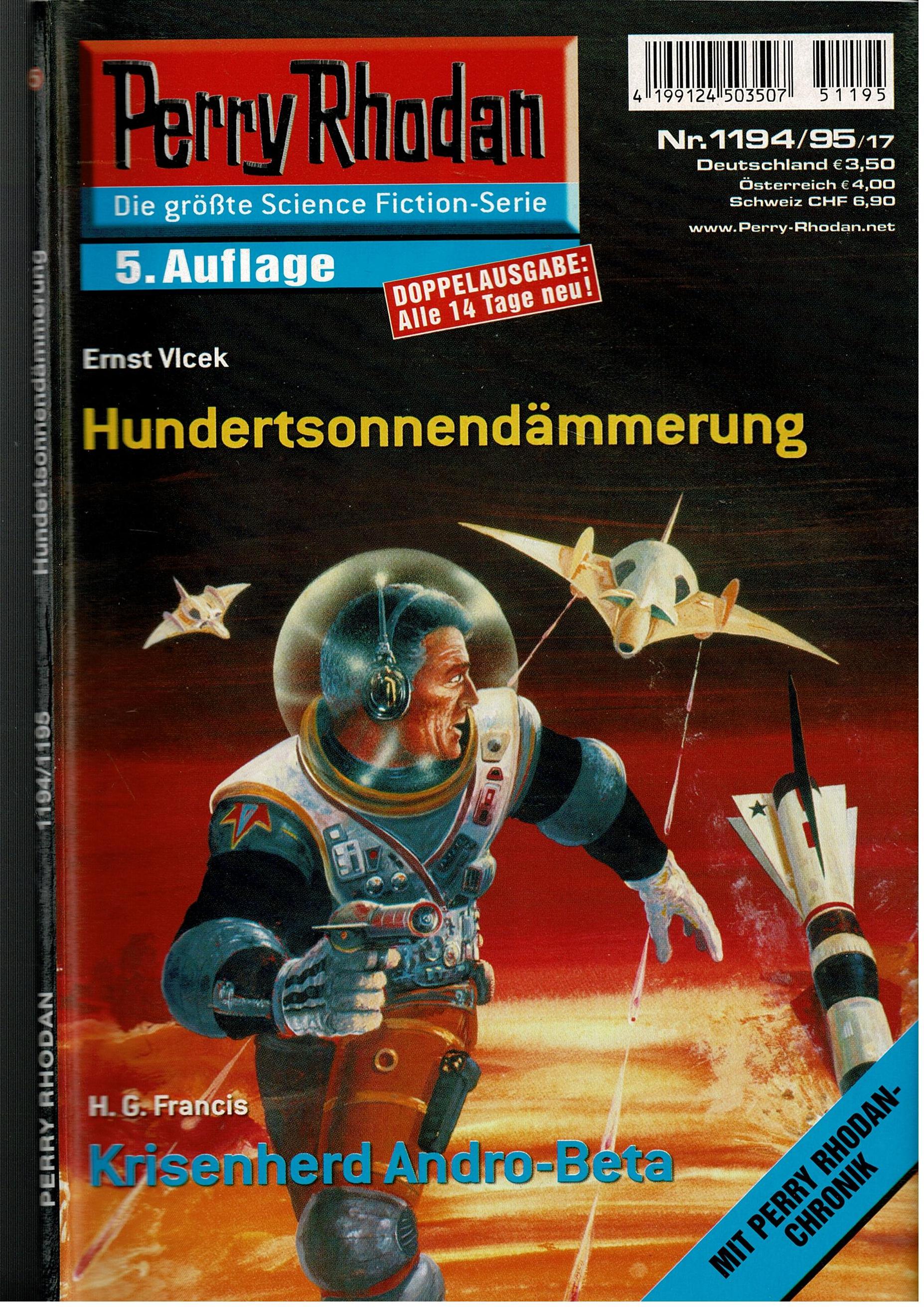 Ernst Vlcek / H. G. Francis • Perry Rhodan Doppelausgabe Nr. 1196/97 - Hundertsonnendämmerung / Krisenherd Andro-Beta - 5. Auflage