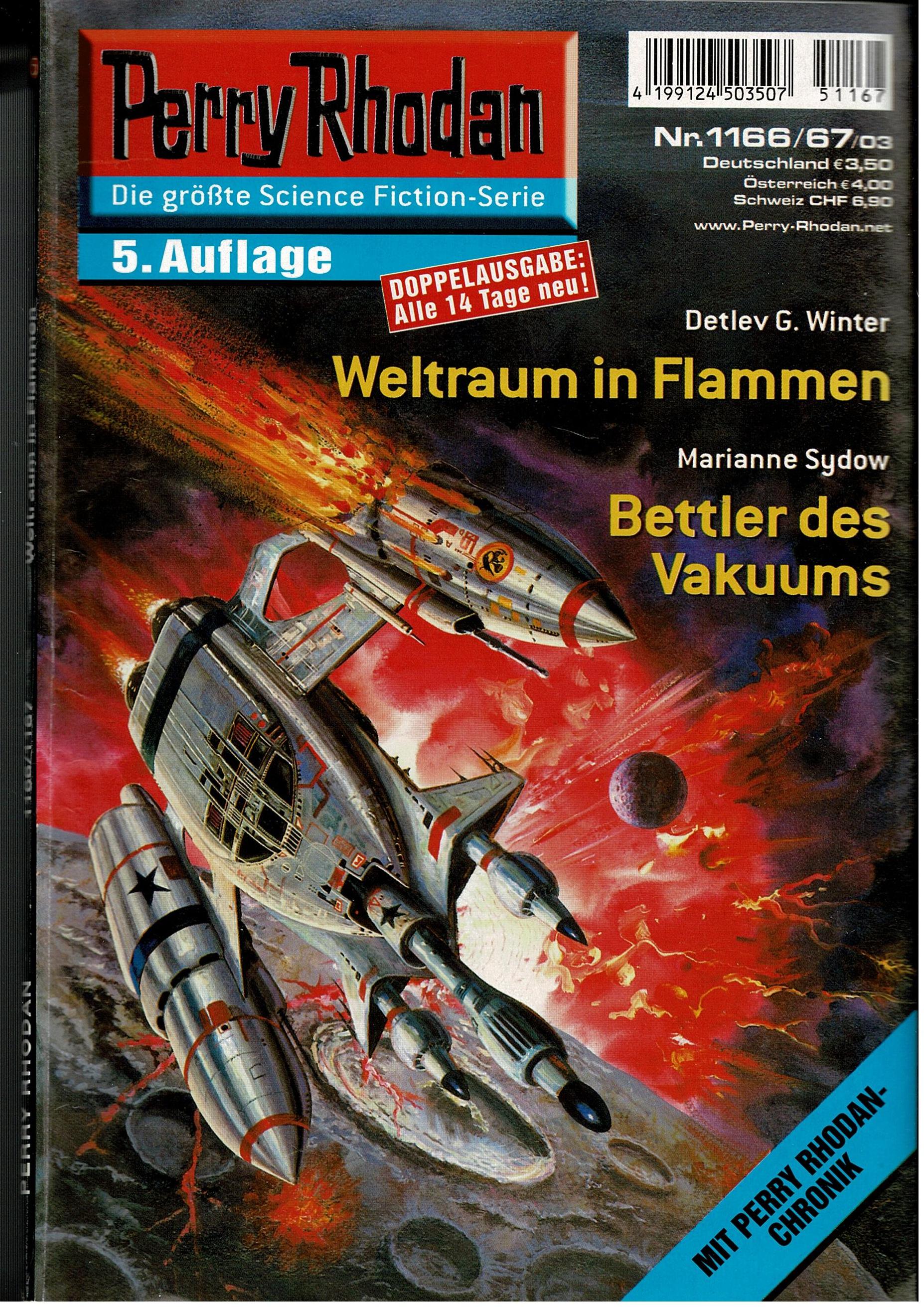 Detlev G. Winter / Marianne Sydow • Perry Rhodan Doppelausgabe Nr. 1166/67 - Weltraum in Flammen / Bettler des Vakuums - 5. Auflage