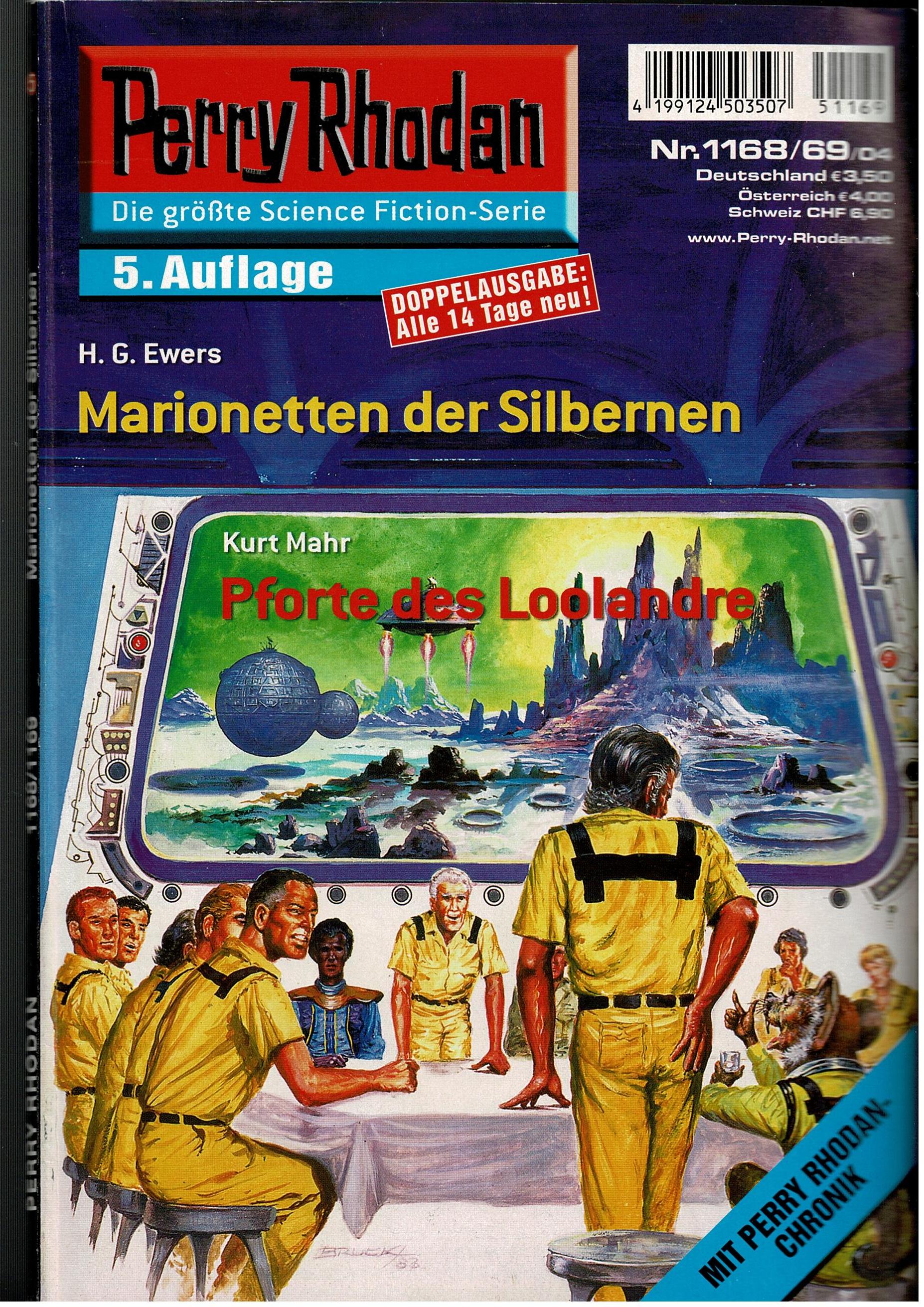 H.G. Ewers / Kurt Mahr • Perry Rhodan Doppelausgabe Nr. 1168/69 - Marionetten der Silbernen / Pforte des Loolandre - 5. Auflage