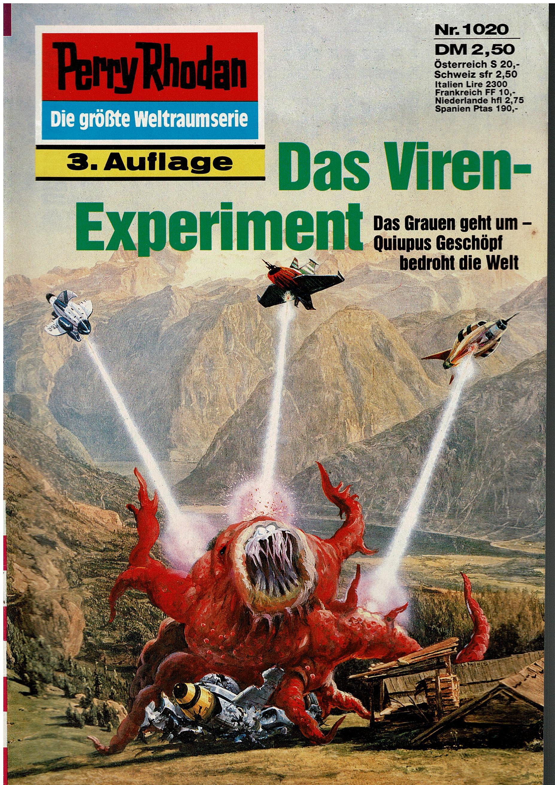 William Voltz • Perry Rhodan Nr. 1020 - Das Viren-Experiment - 3. Auflage