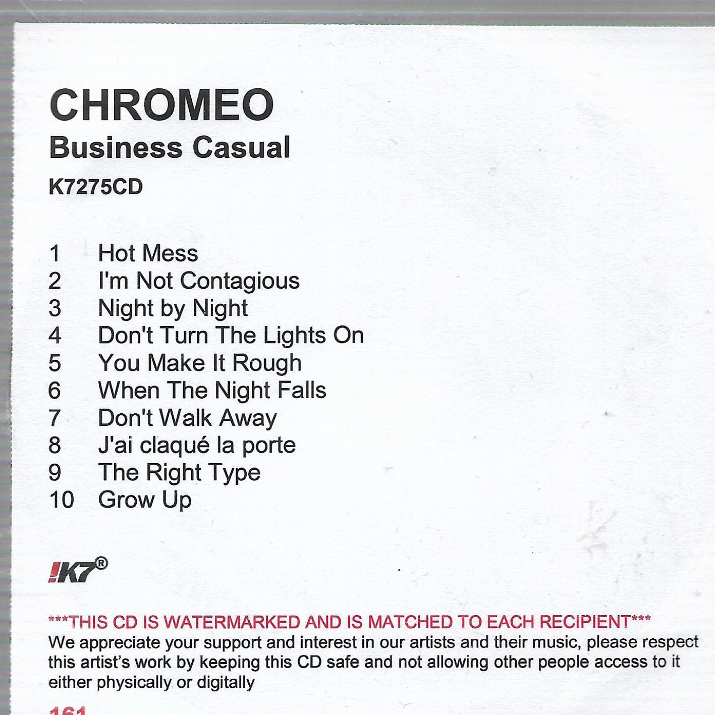 Chromeo Business Casual Chromeo Business Casual